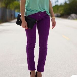 Maurices Purple Skinny Jeans Womens size XS